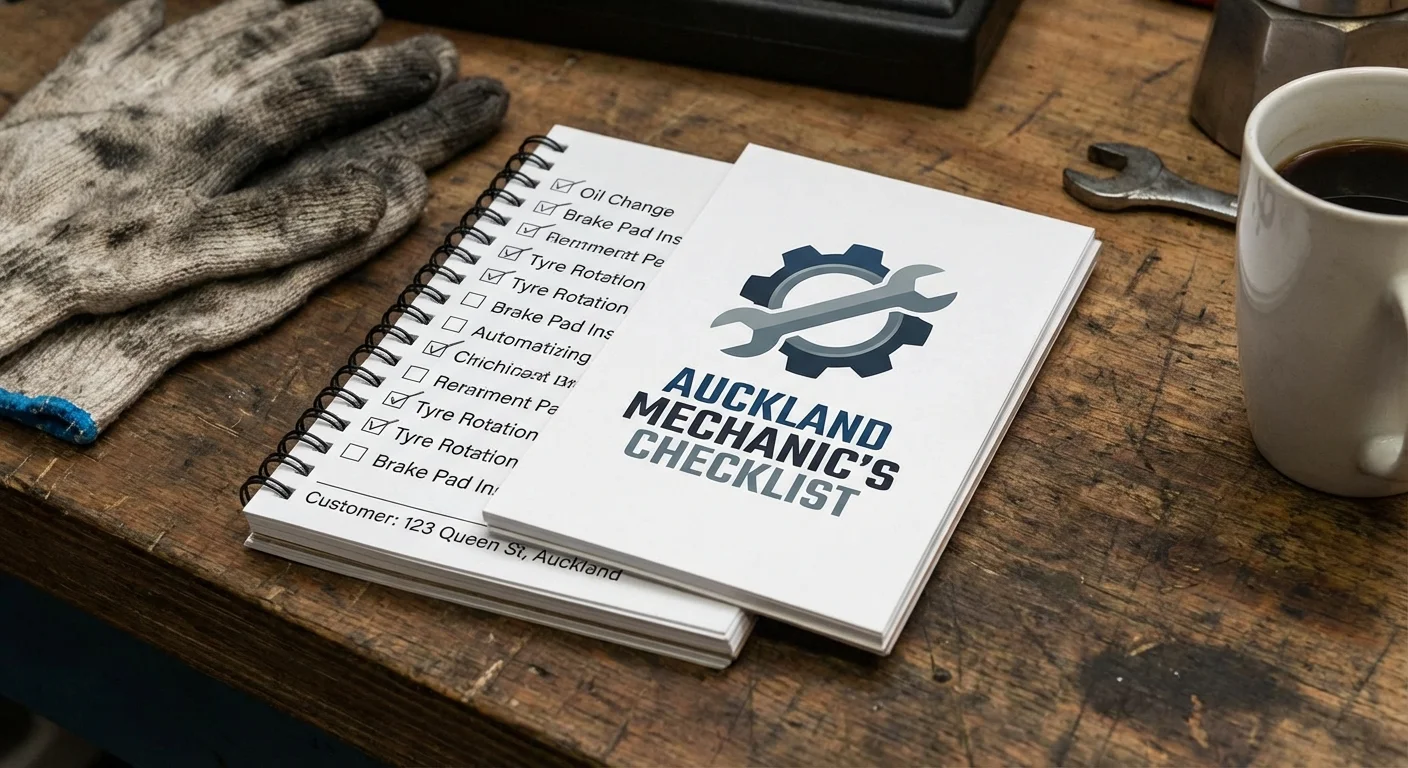 Mobile mechanic servicing a car in an Auckland driveway