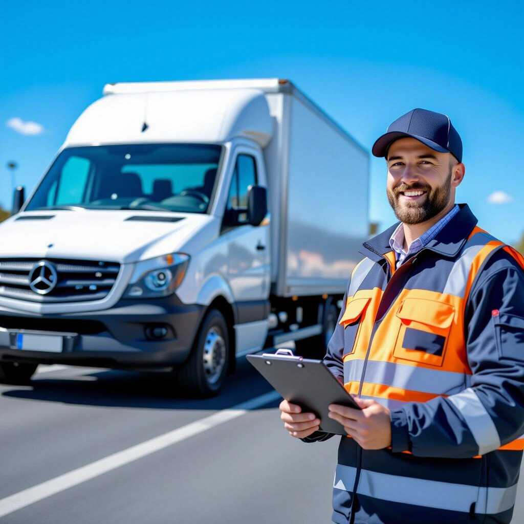 Checklist for fleet insurance premium reduction displayed on a tablet in an Auckland office