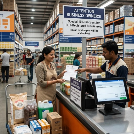 Invoice for vehicle servicing showing GST amount with calculator