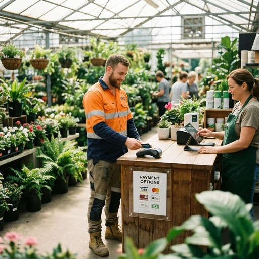 Tradie discussing vehicle repair finance options with mechanic in Botany
