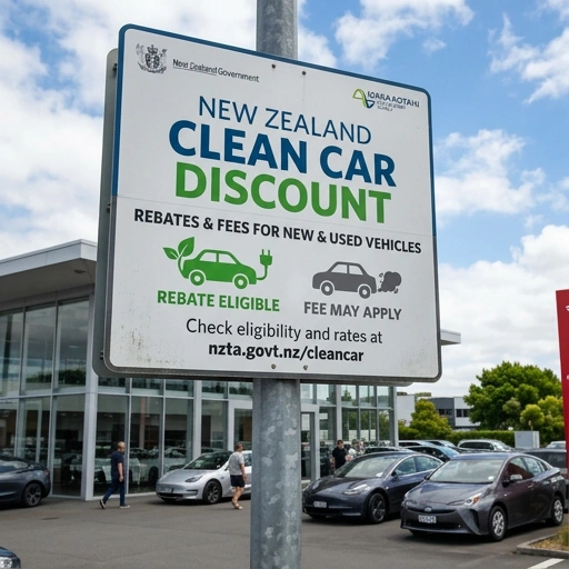 Clean Car Discount scheme signage in New Zealand