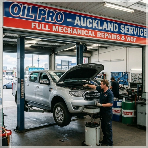 Oil Pro Ford Ranger maintenance service team in Auckland workshop