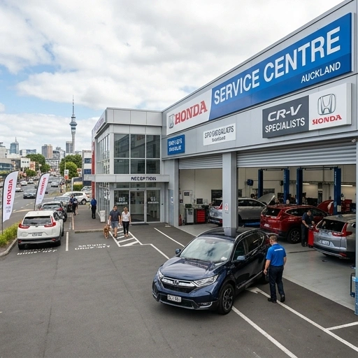 Honda CR-V parked outside a trusted Auckland service centre in Māngere