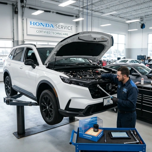 Honda CR-V 6th Gen turbo 1.5L undergoing service at Auckland workshop