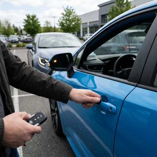 Toyota Corolla hatchback keyless smart entry system close-up
