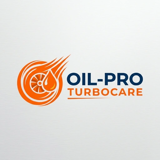 Oil Pro brand logo with orange turbocharger graphic