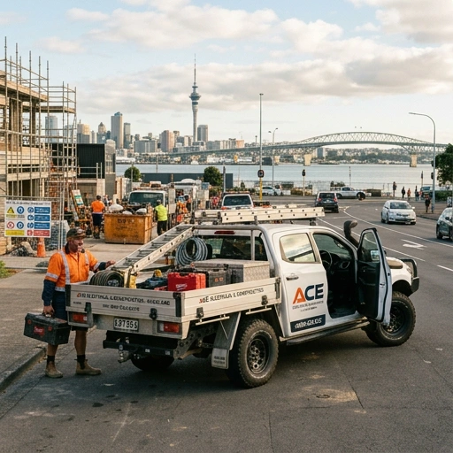Mazda BT-50 in worksite environment in Auckland with tradie gear